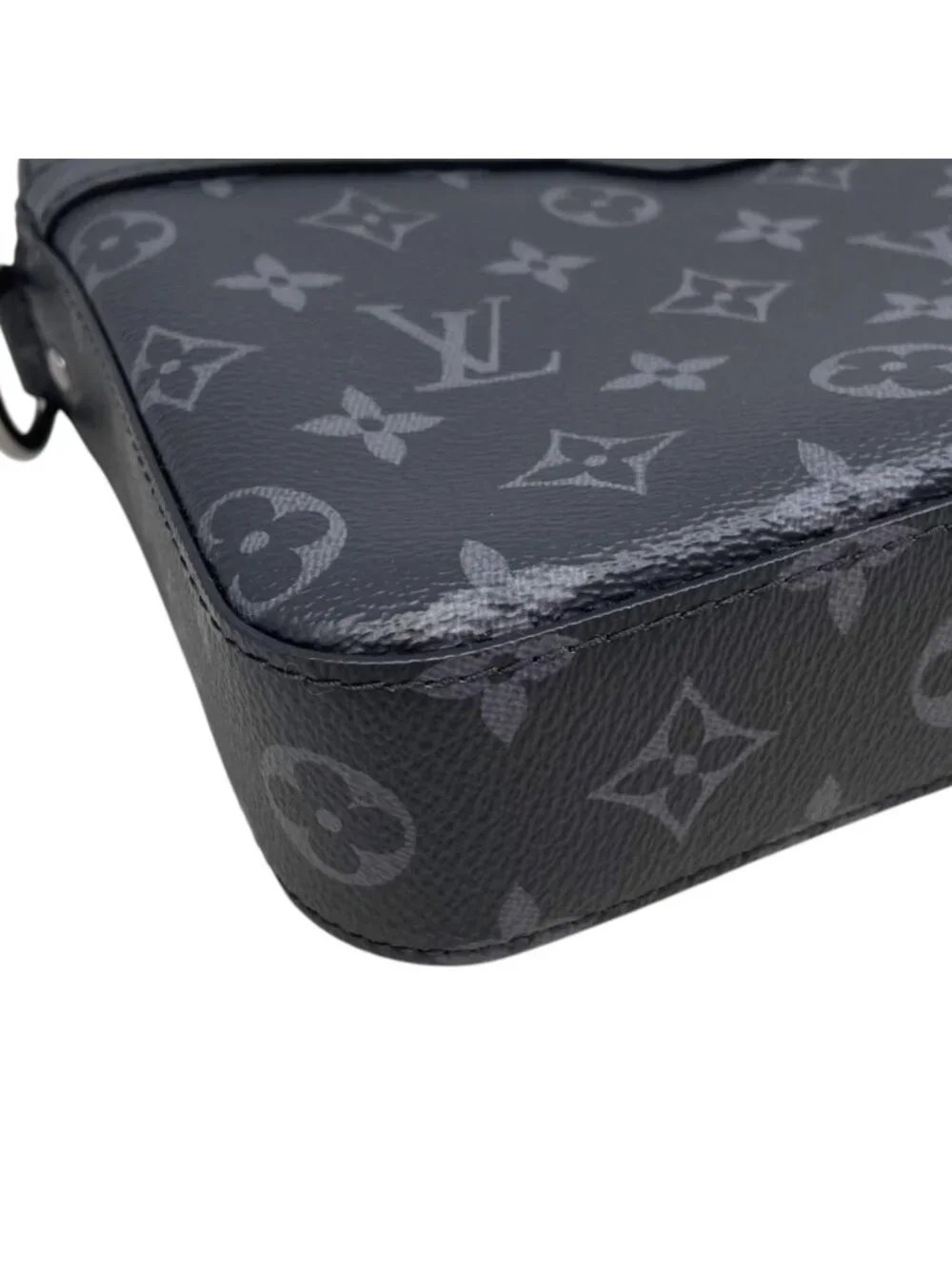 Louis Vuitton Shoulder Bag Trio Messenger Monogram Eclipse Reverse Black Gray